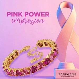 Park Lane Gold-Tone Bracelet with Pink Crystals